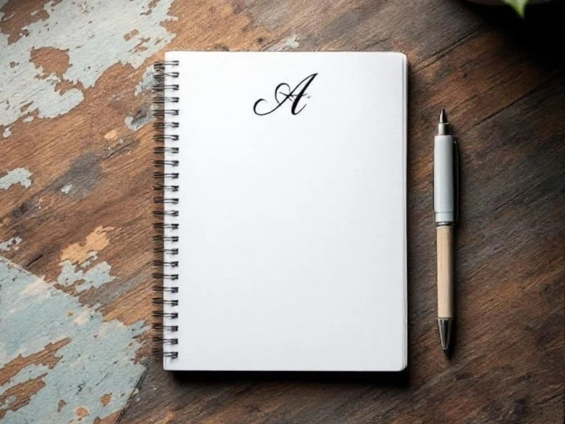 Block mit dem Buchstaben A auf einem Schreibtisch