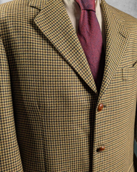 Lanificio Campore Sakko in braunem Muster Detail