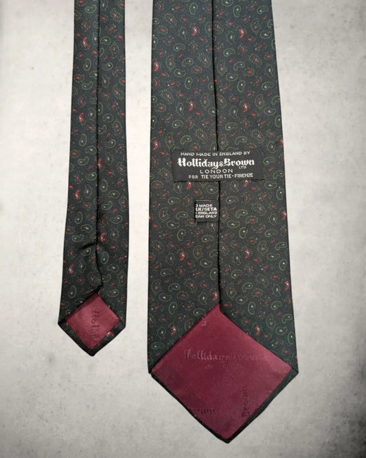 Holliday & Brown Seidenkrawatte for Tie your tie in schönem, dunklem Paisley Muster