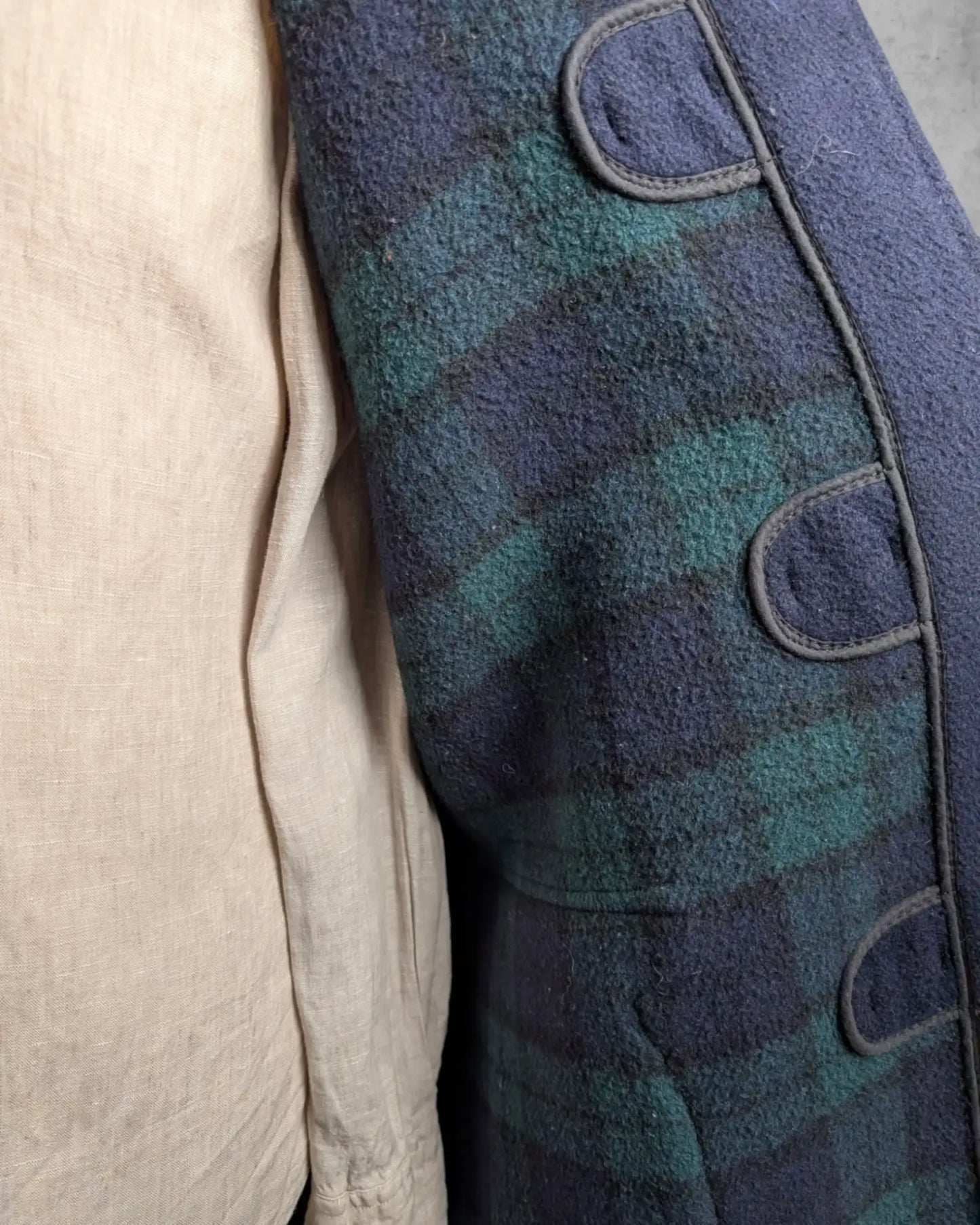 Innenansicht eines Gloverall Dufflecoat Mantel