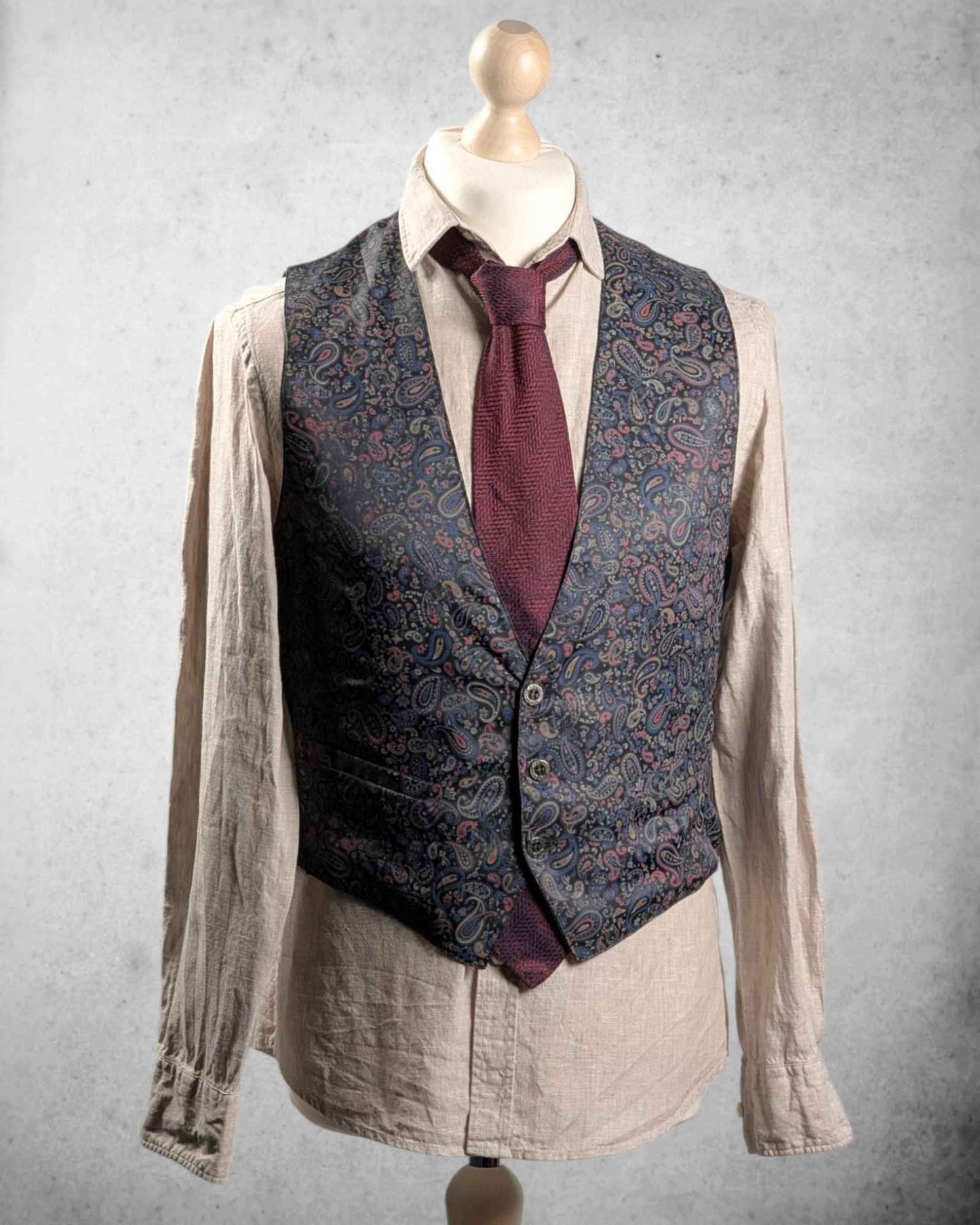 bunte Paisley Herrenweste