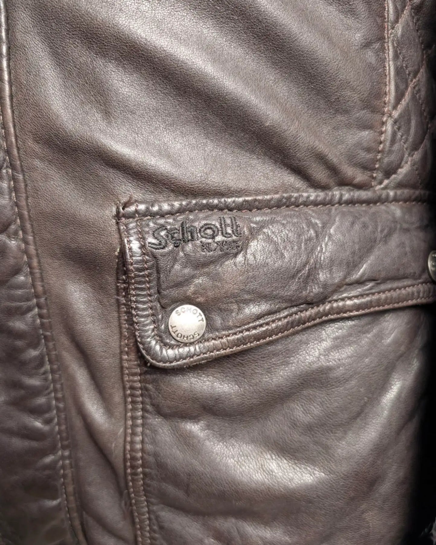 Schott NYC Herren Lederjacke Tasche