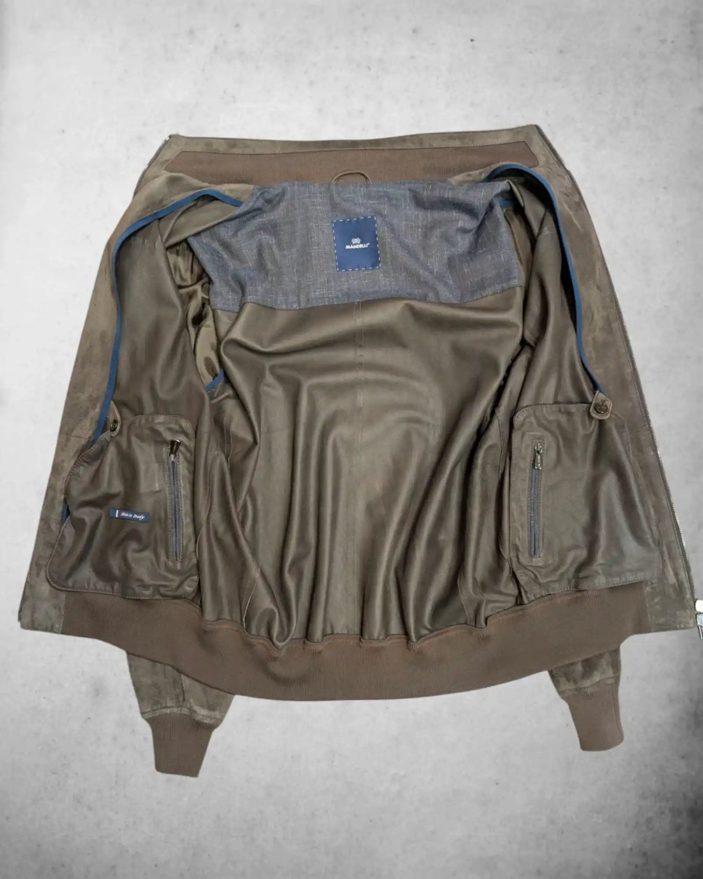 Innenansicht einer Mandelli Lederjacke