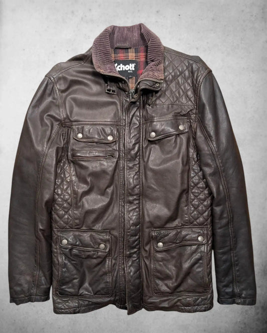 Frontalansicht Schott NYC Herren Lederjacke