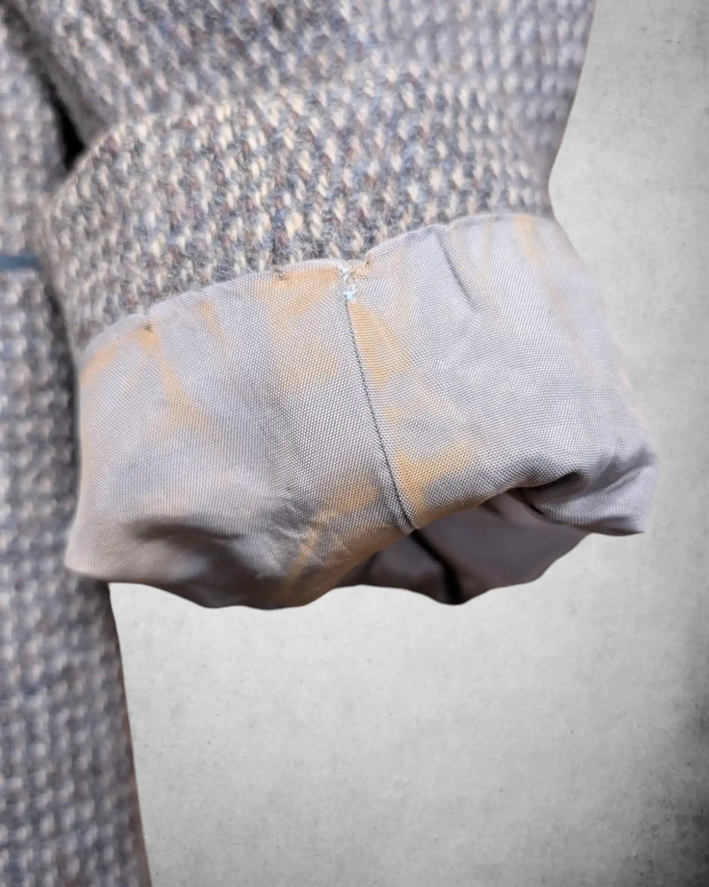 Harris Tweed Sakko vergilbung im ärmel