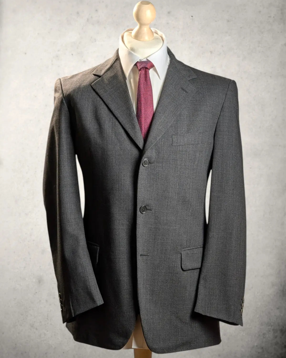Herrensakko von Aquascutum aus reiner Wolle von Sartoria Filippo Musto Mialno in Anthrazit