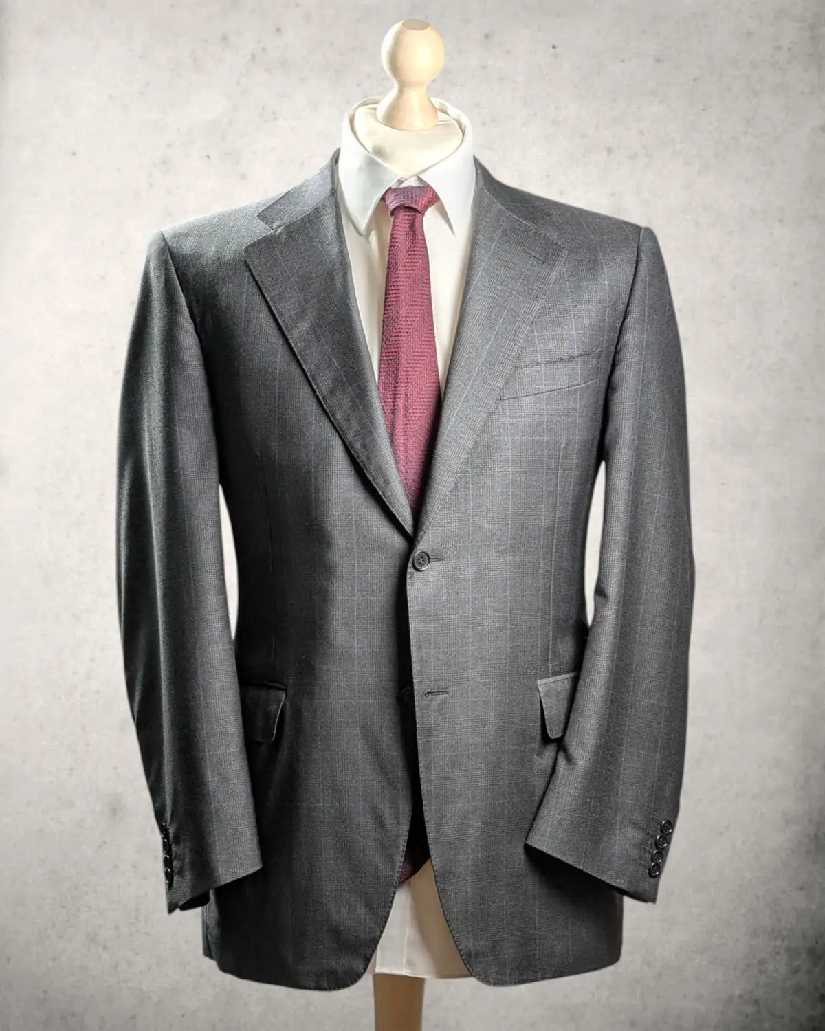 Hochwertiges Canali Sakko in Grau-Schwarz Prince of Wales Muster, Gr. 52.