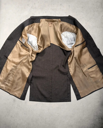 Sommersakko von Caruso in braun mit Gold-