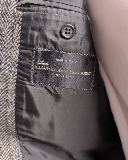 Claud & Charley Albert Sakko aus reiner Crombie Schurwolle, Gr. 52 in der Innenansicht