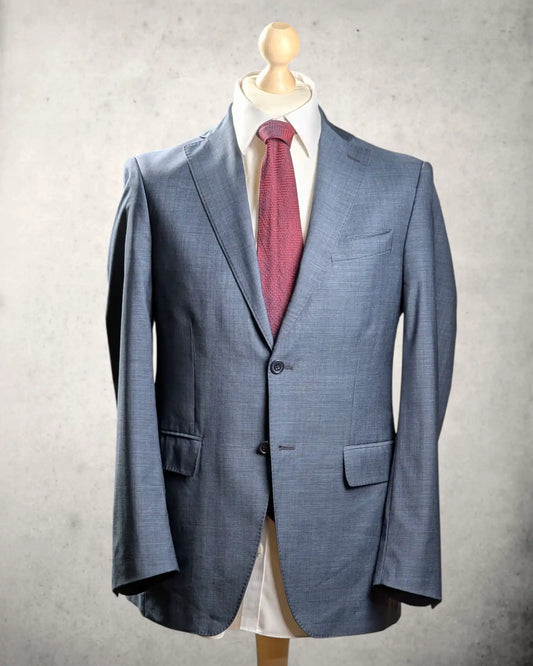 Blaues Loro Piana Herrensakko aus Merinowolle