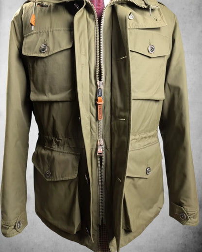 Doppelzipper einer Feldjacke von PRL