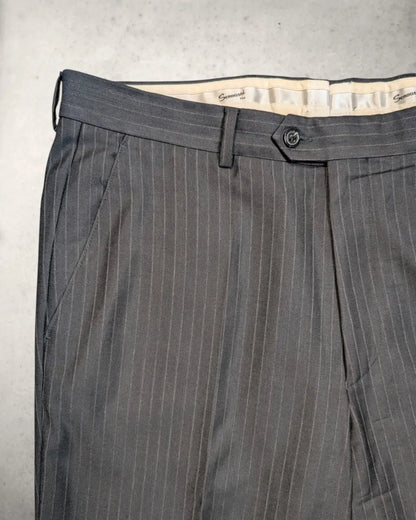 Nadelstreifenhose in anthrazit von Seroussi aus reiner Wolle von Reda