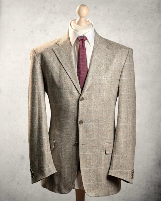 Herrensakko in Beige aus reiner Seide von Ermenegildo Zegna