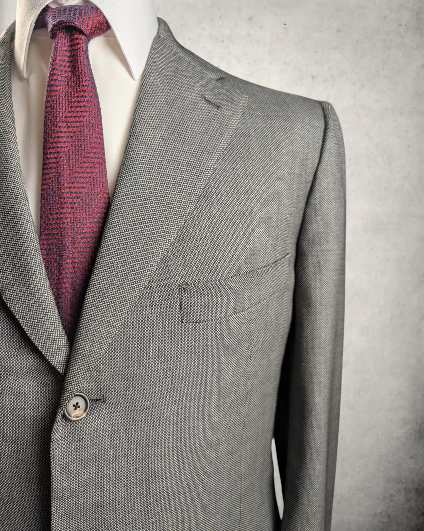 Nervesa Herrensakko in grau aus Loro Piana Stoff