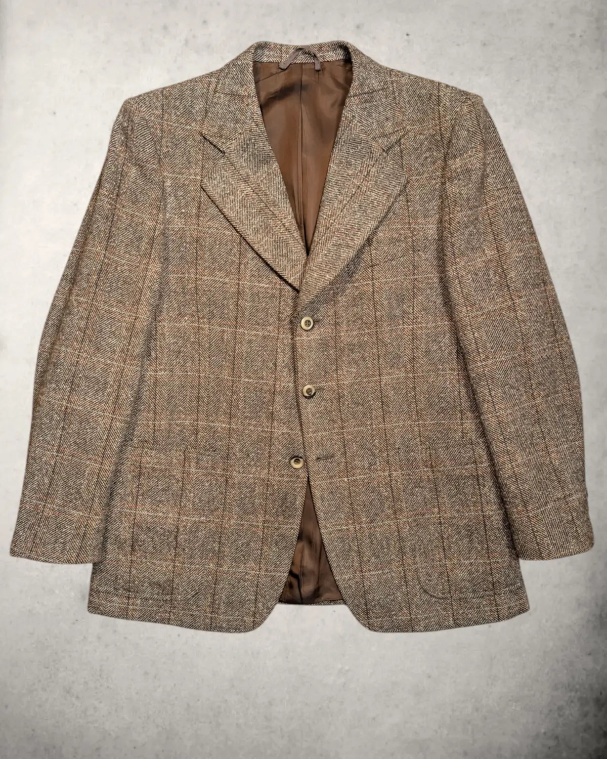 Lebole CiVuole Wintersakko mit Herringbone Muster in braun