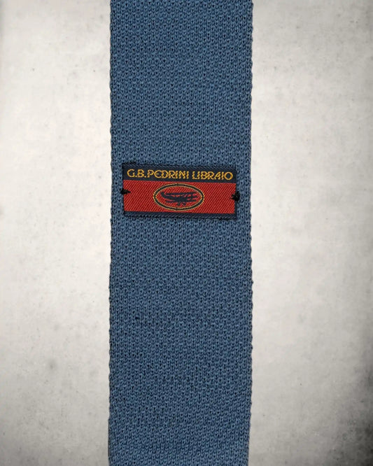blaue Herrenkrawatte von Pedrini Libraio