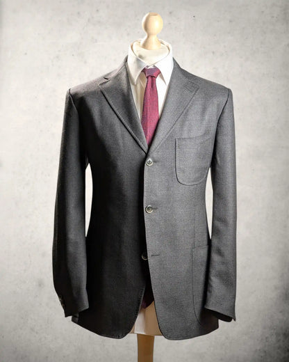 Schwarzes Herrensakko aon Lardini aus Loro Piana Zelander Merinowolle