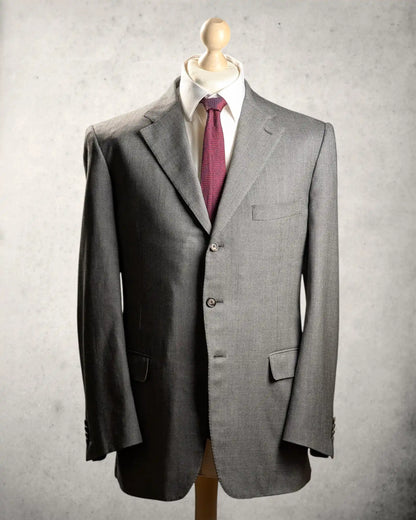 Graues Herrensakko von Nervesa Sartoria aus Loro Piana Stoff