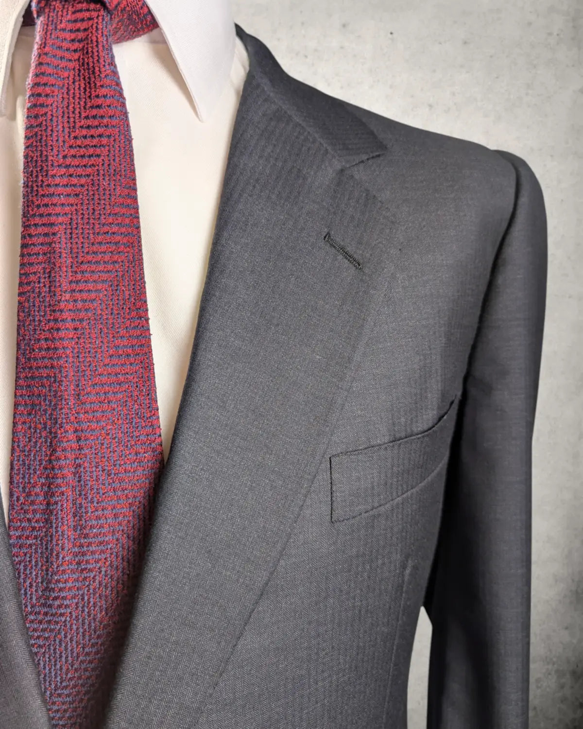 Belvest Sakko Anthrazit – Loro Piana Tasmanian Super 100s – Gr. 54