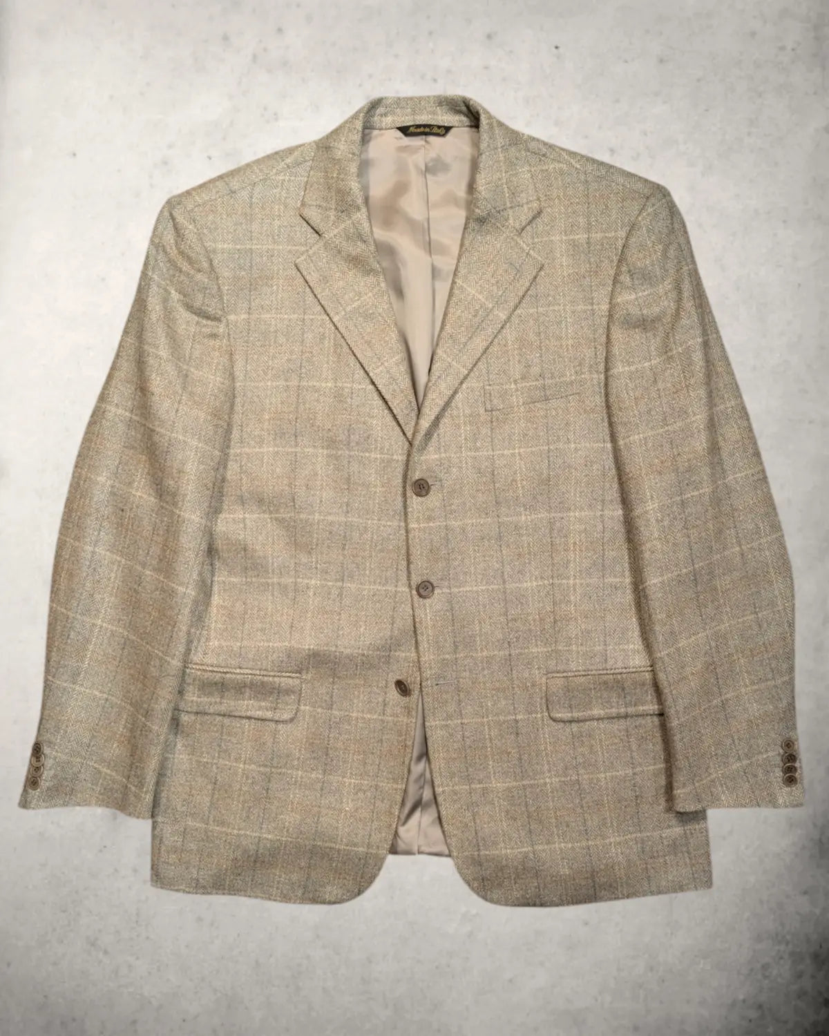 Su Misura Herrensakko aus reiner Seide von Ermenegildo Zegna in Beige