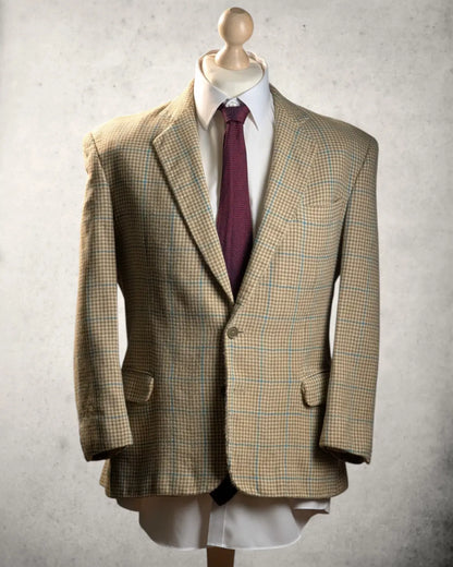 Gekürztes Vintage Sakko in schönen Erdtönen von Tailor. Stoff aus reiner Wolle von Lanificio Fedora