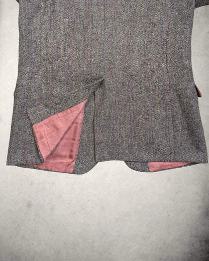 Mittelschlitz eines Harris Tweed Herrensakkos