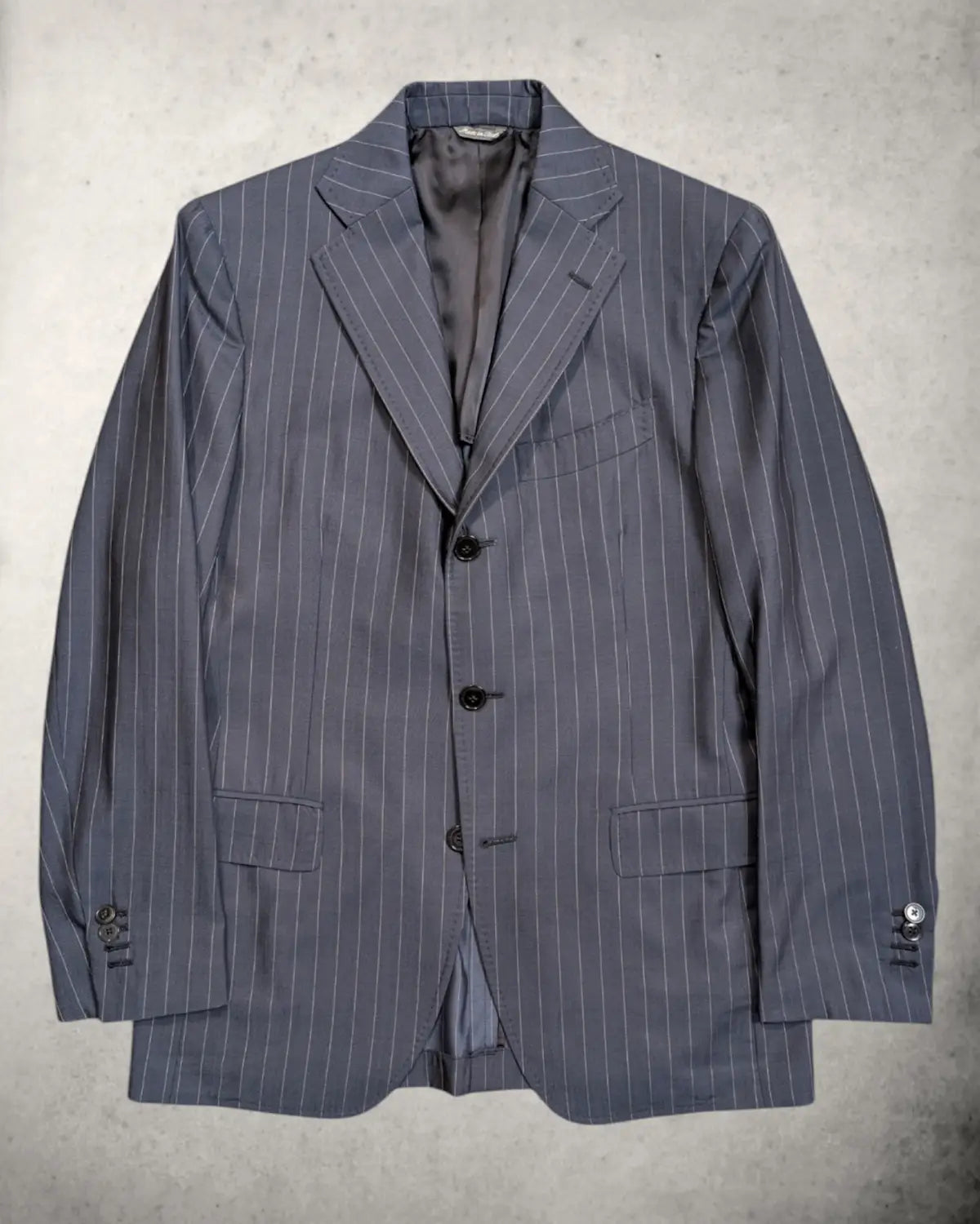 klassisches Nadelstreifensakko für Herren aus reiner Wolle von Vitale Barberis Canonico in der Größe 48