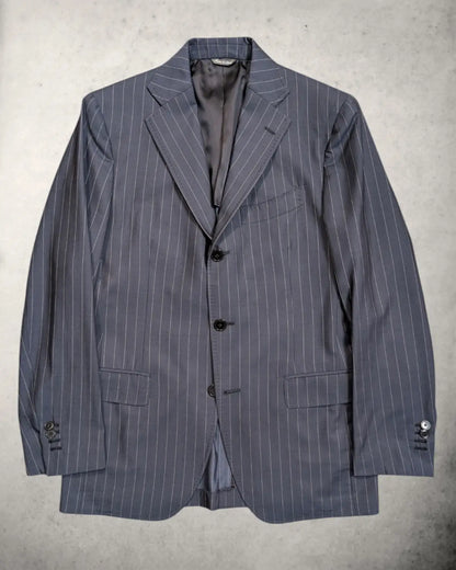 klassisches Nadelstreifensakko für Herren aus reiner Wolle von Vitale Barberis Canonico in der Größe 48