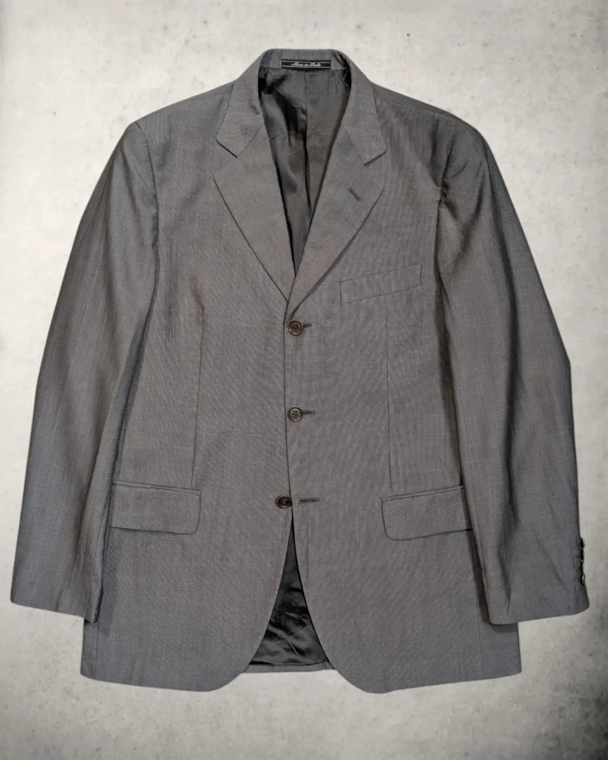 Herrensakko aus hochwertiger Seidenmischung von Marlane in Grau. Größe 50