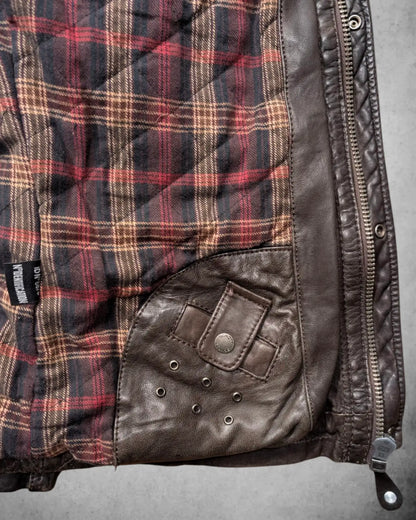 Innentasche einer Schott NYC Herren Lederjacke
