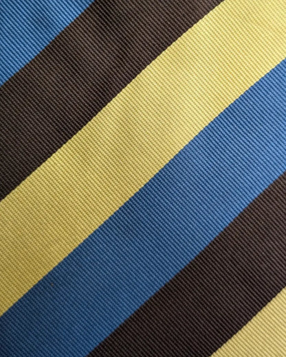 Edle Seidenkrawatte von Holliday and Brown mit Clubstreifenmuster. Handmade