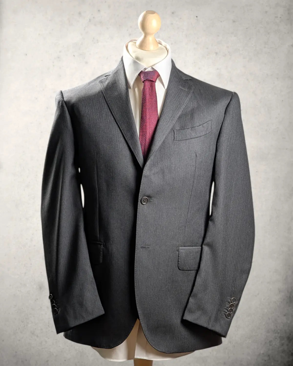 Su Misura Sakko aus Tollegno 1900 Stoff in leichtem Anthrazit