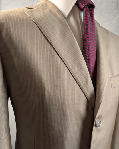 Herrensakko in Beige von Ermenegildo Zegna in der Reversansicht