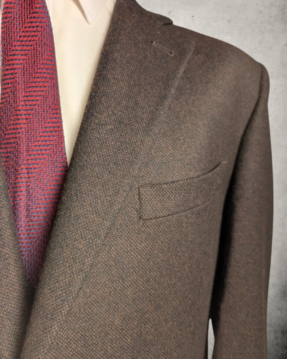 Revers eines Pancaldi Herrensakko in braun