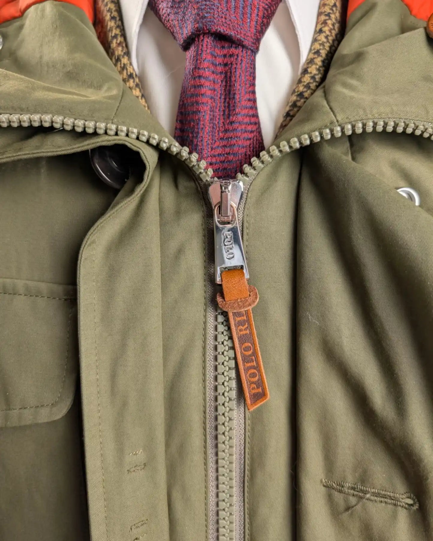 Nahaufnahme eines Zippers von PRL